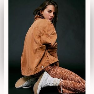 Lulus gold grown color denim jacket